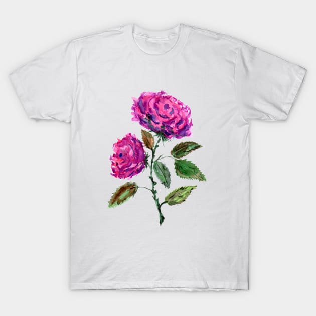 Purple Rose T-Shirt by ZeichenbloQ